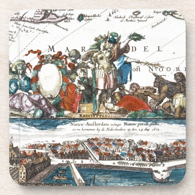 POSAVASOS NEW AMSTERDAM, 1673 (Frente)