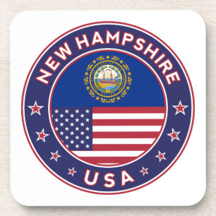 Posavasos New Hampshire, pegatina de New Hampshire,