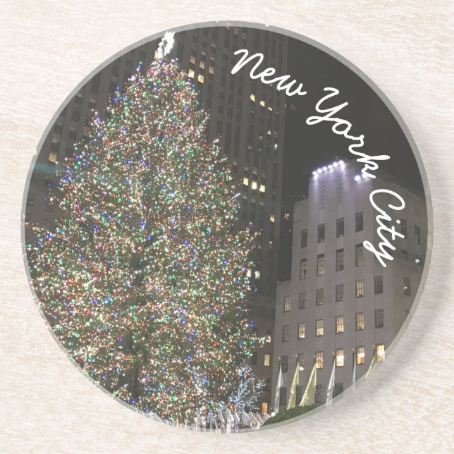 Posavasos New York City Rockefeller Center Christmas Tree NY (Frente)