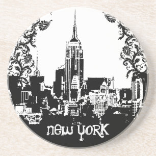 Posavasos New York Skyline Damask Coasters