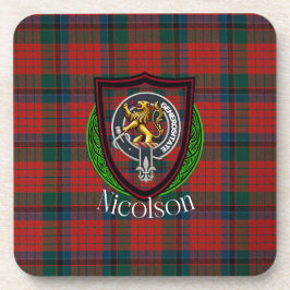 Posavasos Nicolson Scottish Clan Tartan & Crest