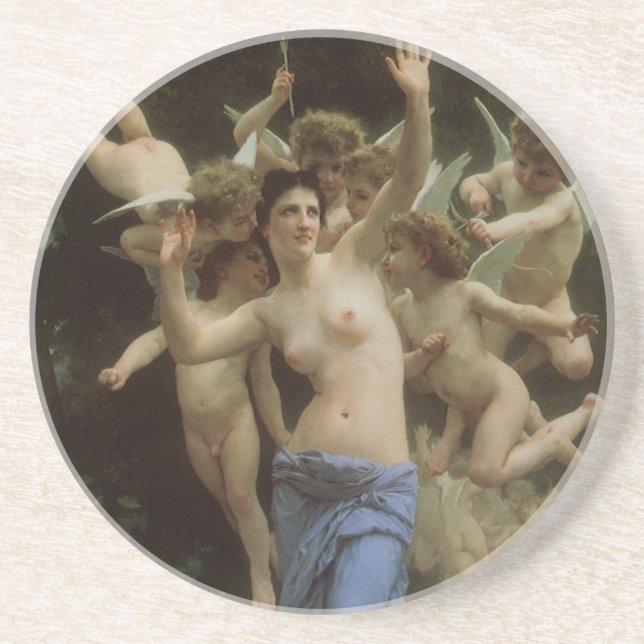 Posavasos Nido de Wasp por William Adolphe Bouguereau (Frente)