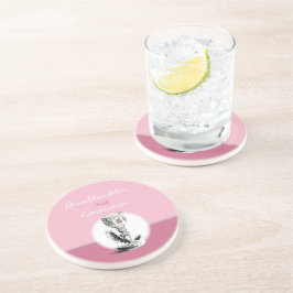 Posavasos Nieta primera comunión rosa, cáliz