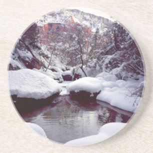 Posavasos Nieve profunda en las piscinas de Medio Esmeralda