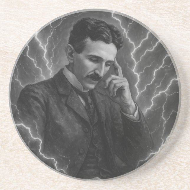 Posavasos Nikola Tesla - Astras relámpago (Frente)