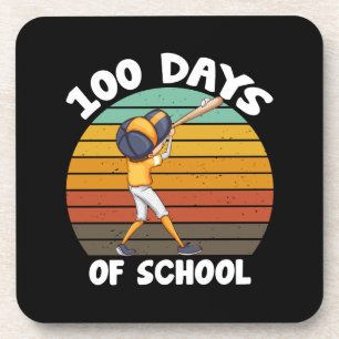 Posavasos Niños 100 días de escolares 100 días de béisbol