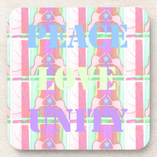 Posavasos Niños bebés Paz Amor Unidad Hakuna Matata diseño.p