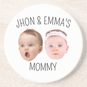 Posavasos Niños fotográficos personalizados, regalo del Día 