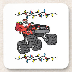 Posavasos Niños Niño Camión Monstruo Santa Navidad Yo