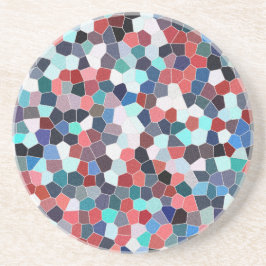 Posavasos No. 02 del mosaico del purpurina del arco iris