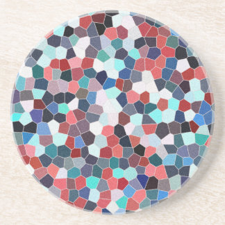Posavasos No. 02 del mosaico del purpurina del arco iris