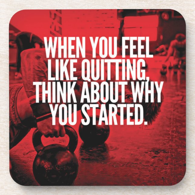 Posavasos No abandonar: entrenamiento motivacional (Frente)