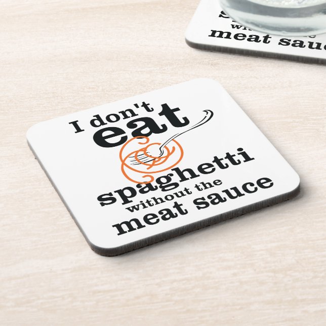 Posavasos No como Spaghetti sin la salsa de carne (Lado Izquierdo)