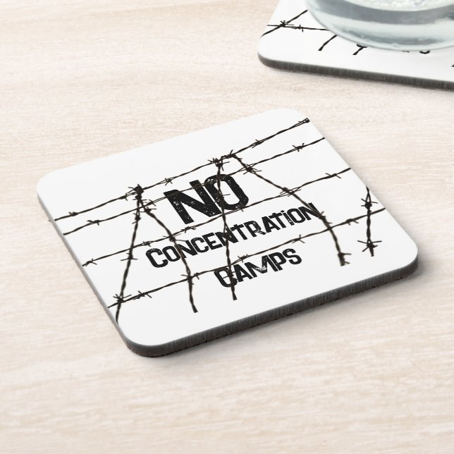 Posavasos No Concentration Camps Beverage Coaster (Lado Izquierdo)