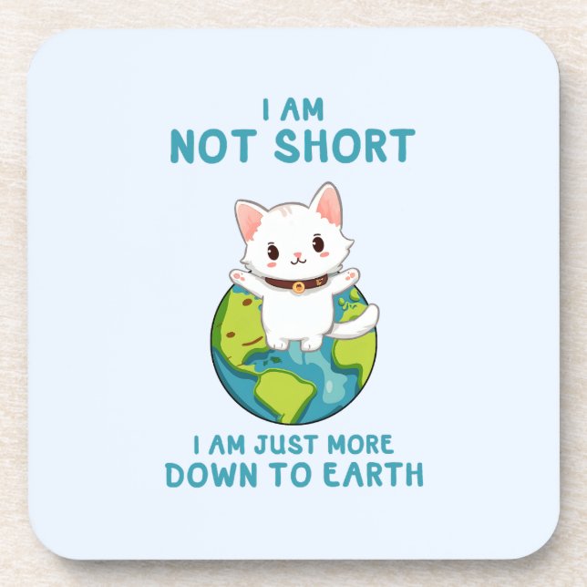 Posavasos No corto, basta de bajar a la Tierra - Humor de ga (Frente)