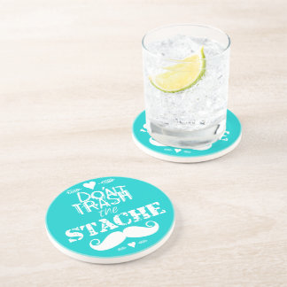 Posavasos No destrocen el bigote de bigote retro hipster