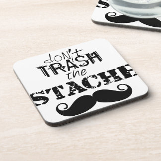 Posavasos No destrocen el bigote de bigote retro hipster