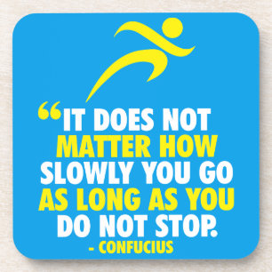 Posavasos NO DETENGAS. Motivación de entrenamiento de marató