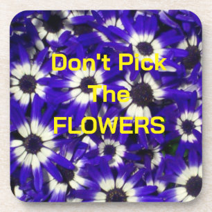 Posavasos No elija Flores Azules Montaña de plástico dura