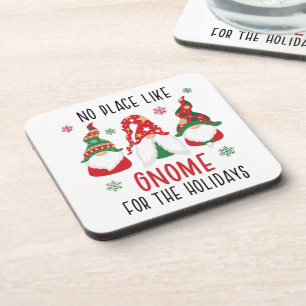 Posavasos No Hay Lugar Como Gnome Para Los Navidades De Vaca
