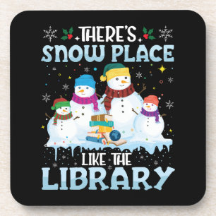 Posavasos No hay lugar como la Navidad de la Biblioteca neva