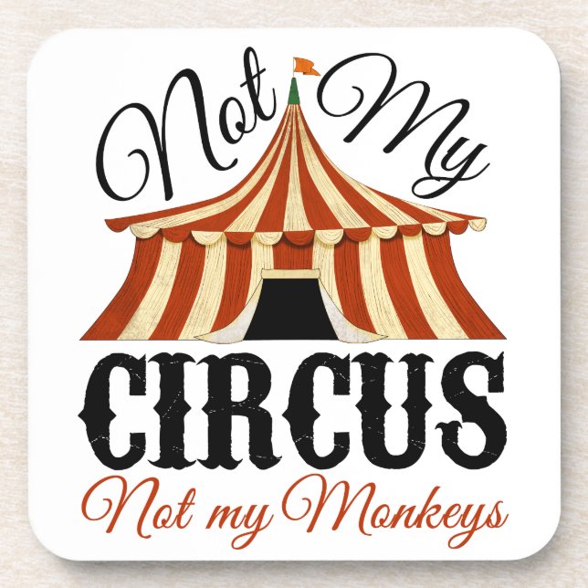 Posavasos No mi circo - No mis monos (Frente)
