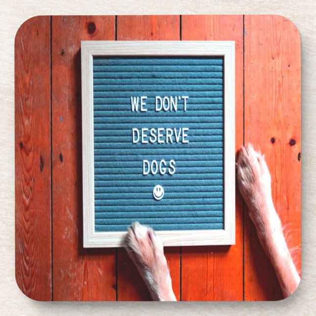 Posavasos No nos merecemos perros, Animal LOVER (Frente)