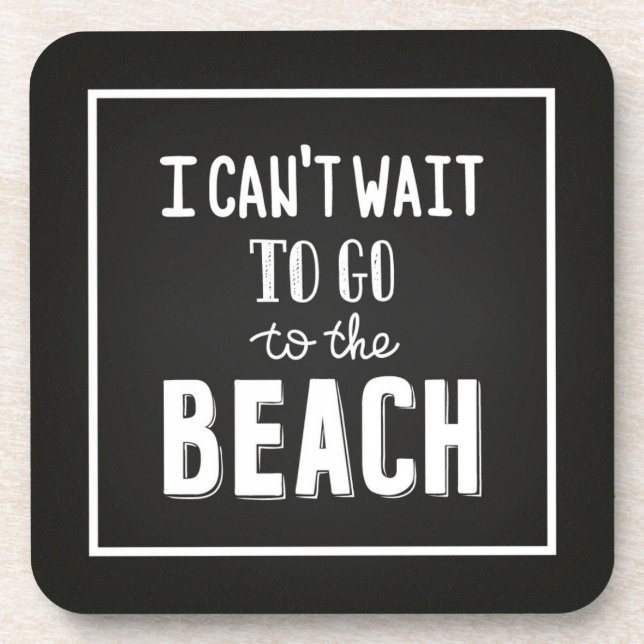 Posavasos No puedo esperar para ir a la playa (Frente)