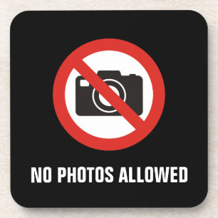 Posavasos No se permiten fotos