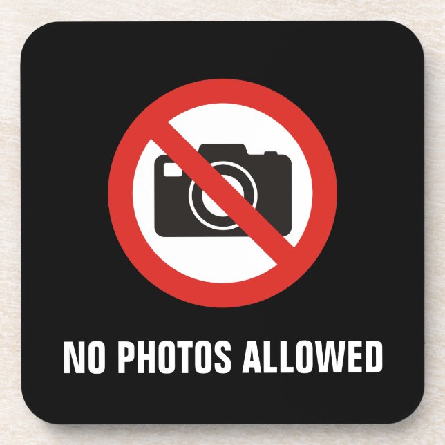 Posavasos No se permiten fotos (Frente)