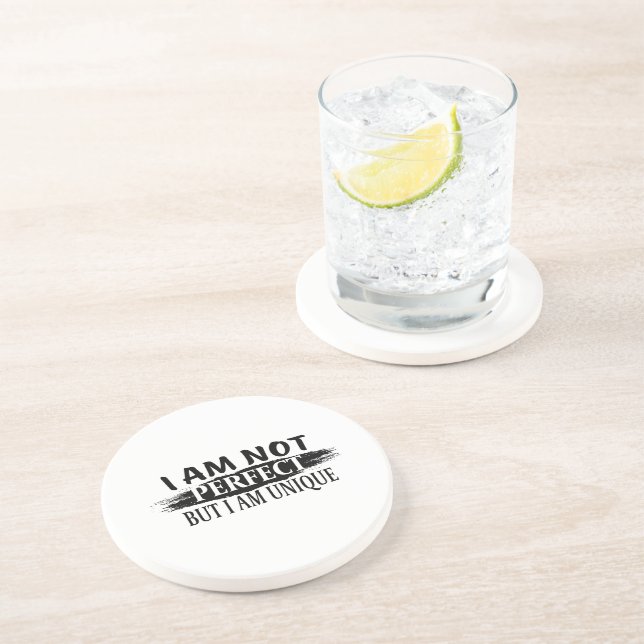 Posavasos No soy perfecto, pero soy único (Lado)