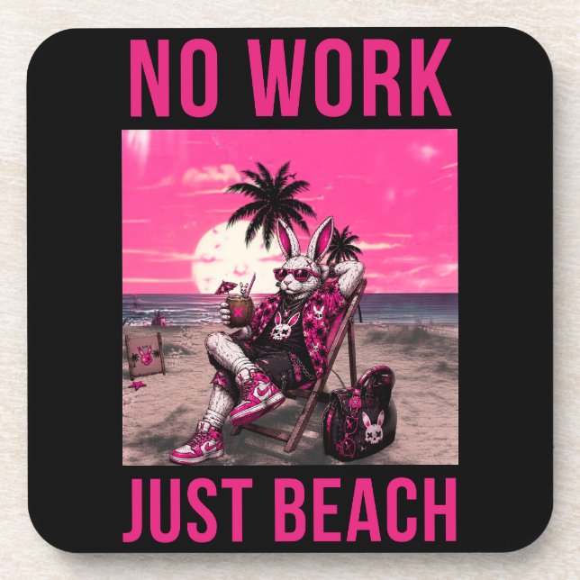 Posavasos No Trabajo Solo Playa (Frente)