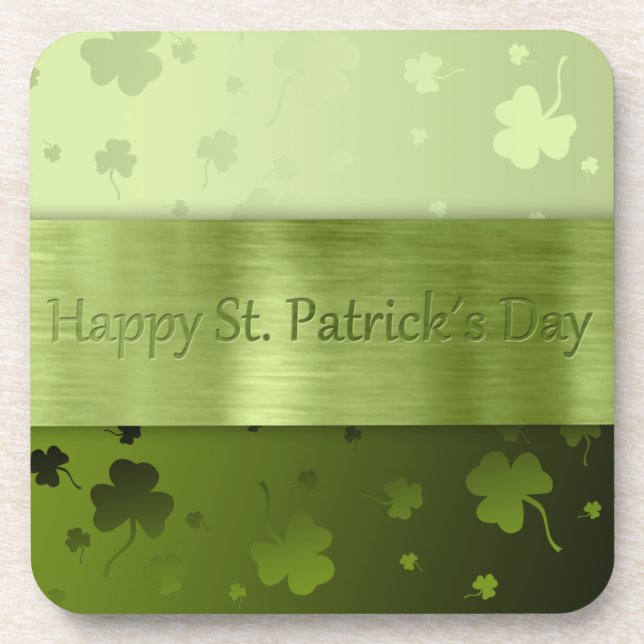 Posavasos Noble St. Patrick's Day Shamrock - Cork Coaster (Frente)