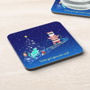 Posavasos Noche Calentadora del Corazón de Santa