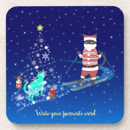 Posavasos Noche Calentadora del Corazón de Santa