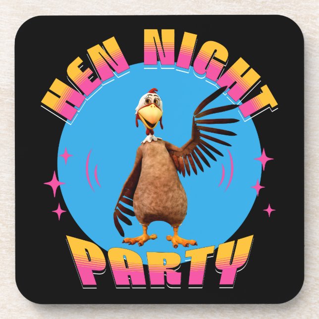 Posavasos Noche de Chicas Fiesta Divertida de Despedida de S (Frente)