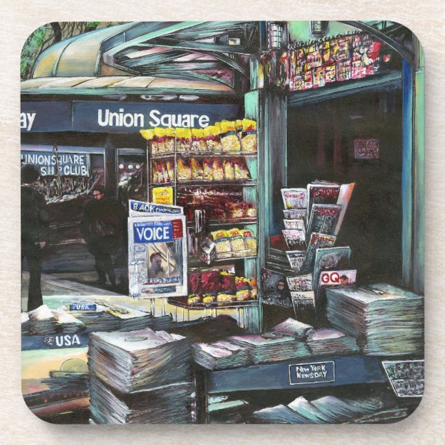 Posavasos Noche de crisocolia, Union Square, NYC (Frente)