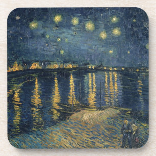 Posavasos Noche estrellada de Vincent van Gogh el sobre el
