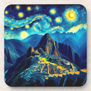 Posavasos Noche estrellada Machu Picchu Perú