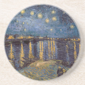 Posavasos Noche estrellada sobre el río Ródano por Vincent V