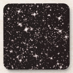Posavasos noche negra de estrellas