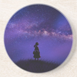 Posavasos Noche solitaria y estrellada