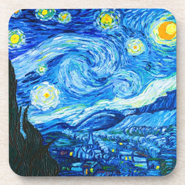 Posavasos Noche Van Gogh Starry (Frente)