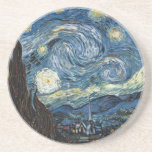 Posavasos Noche Van Gogh Starry<br><div class="desc">Obra maestra de la noche Vincent Van Gogh Starry,  obra de arte de época sobre productos modernos de Zazilicious</div>
