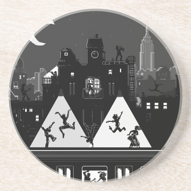 Posavasos Noches de Boogie de Nueva York (Frente)