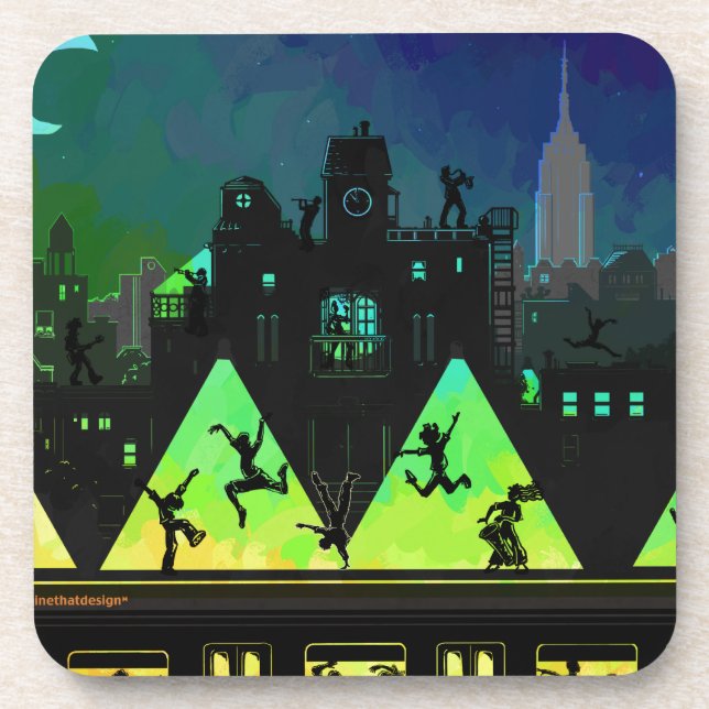 Posavasos Noches de Boogie de Nueva York (Frente)