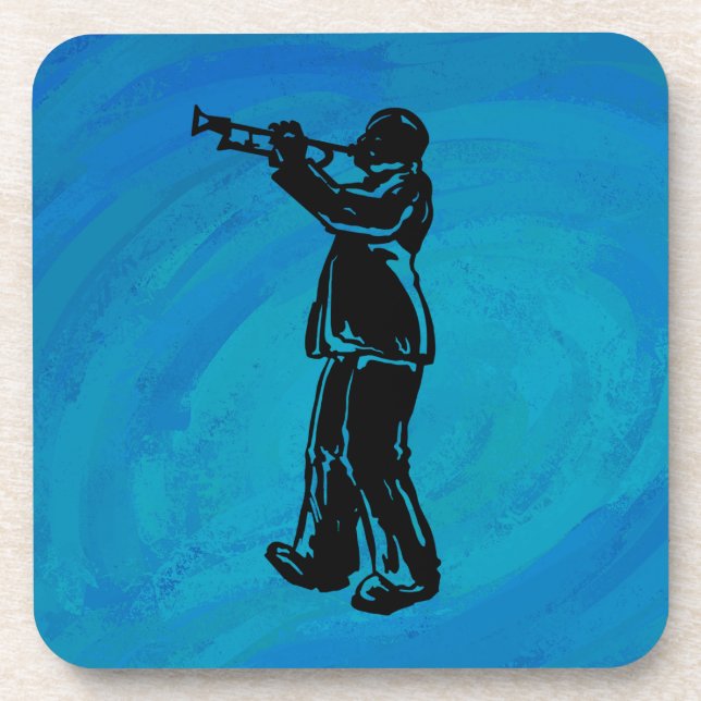 Posavasos Noches de boogie de Nueva York Trumpet Blue (Frente)