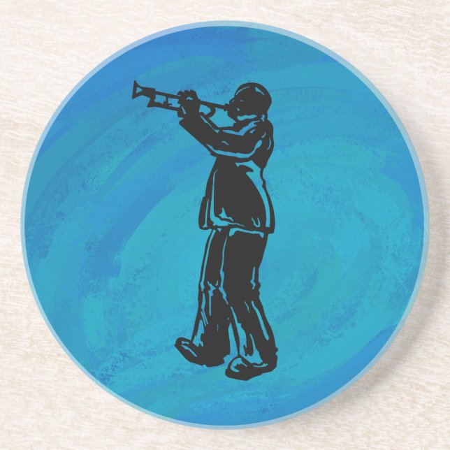 Posavasos Noches de boogie de Nueva York Trumpet Blue (Frente)