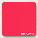 Posavasos Nombre de color rojo de Heliconia<br><div class="desc">Nombre de color rojo de Heliconia</div>