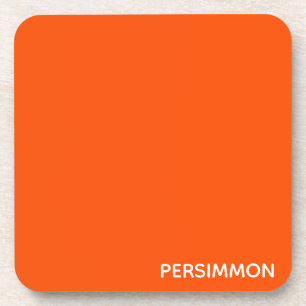 Posavasos Nombre de color rojo de Persimmon